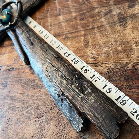 Rustic Western Wall Cross With Heart Centerpiece & Weathered Wood Look - Picture 8 of 10